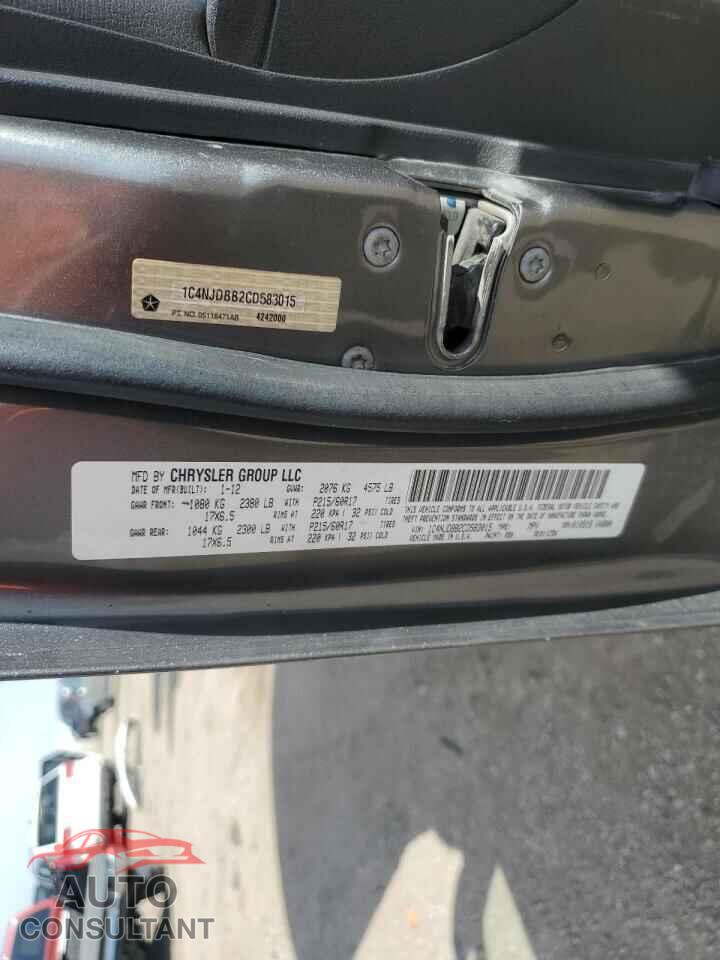 JEEP COMPASS 2012 - 1C4NJDBB2CD583015
