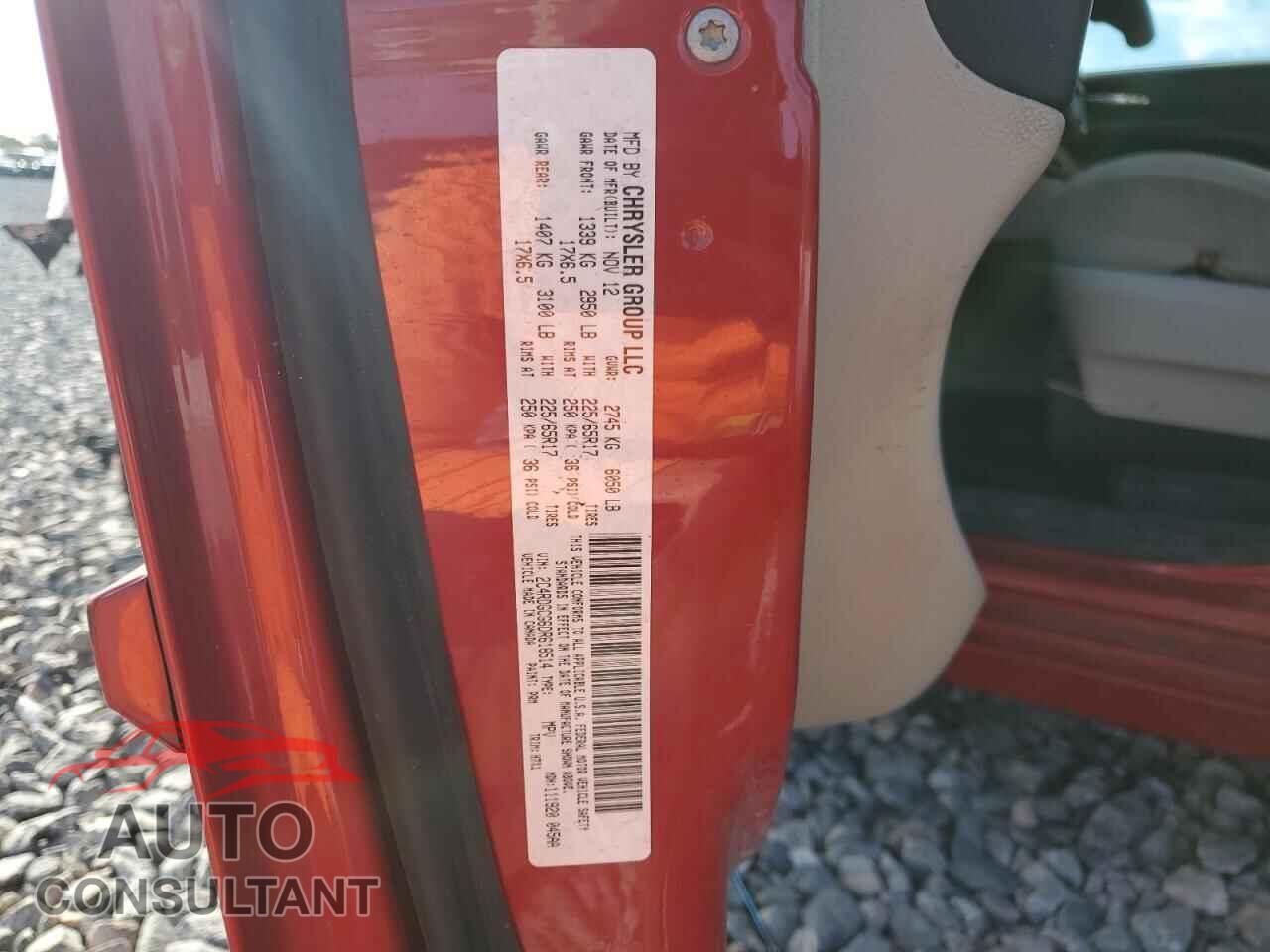 DODGE CARAVAN 2013 - 2C4RDGCG6DR618514