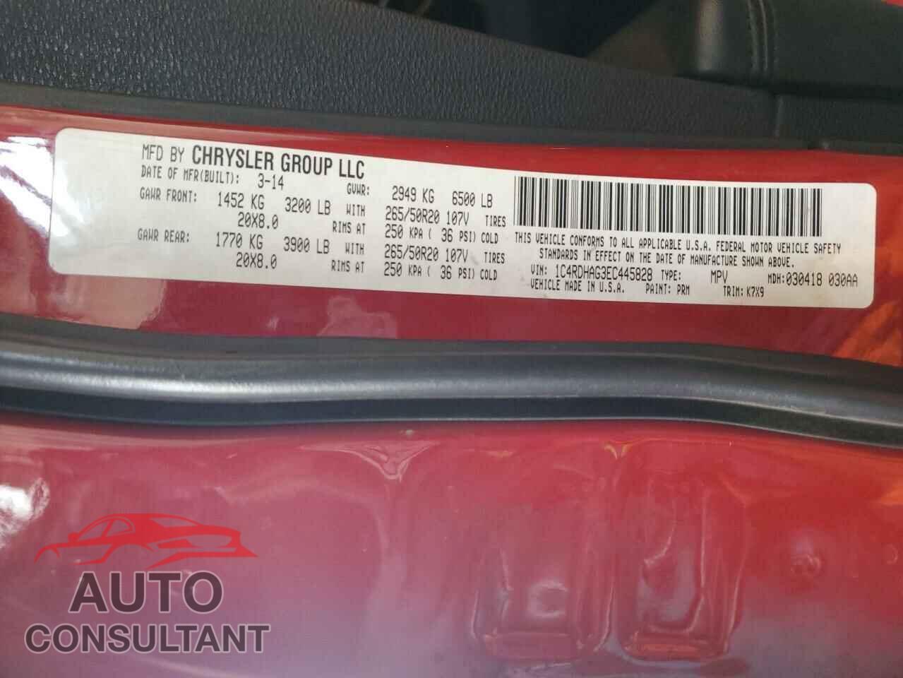 DODGE DURANGO 2014 - 1C4RDHAG3EC445828