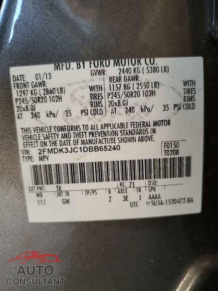 FORD EDGE 2013 - 2FMDK3JC1DBB65240