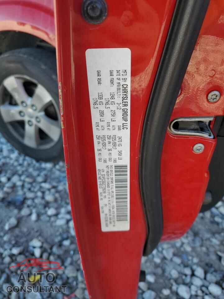 DODGE JOURNEY 2012 - 3C4PDCBG2CT296208
