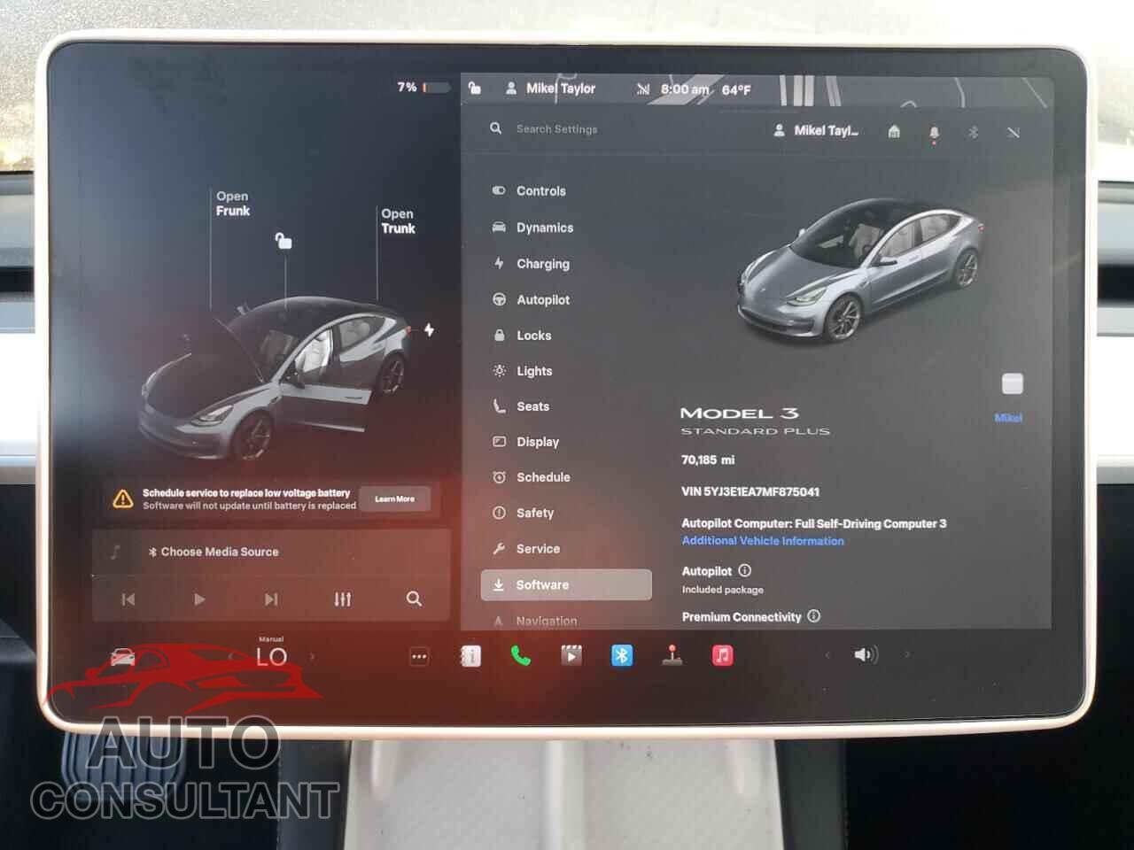 TESLA MODEL 3 2021 - 5YJ3E1EA7MF875041
