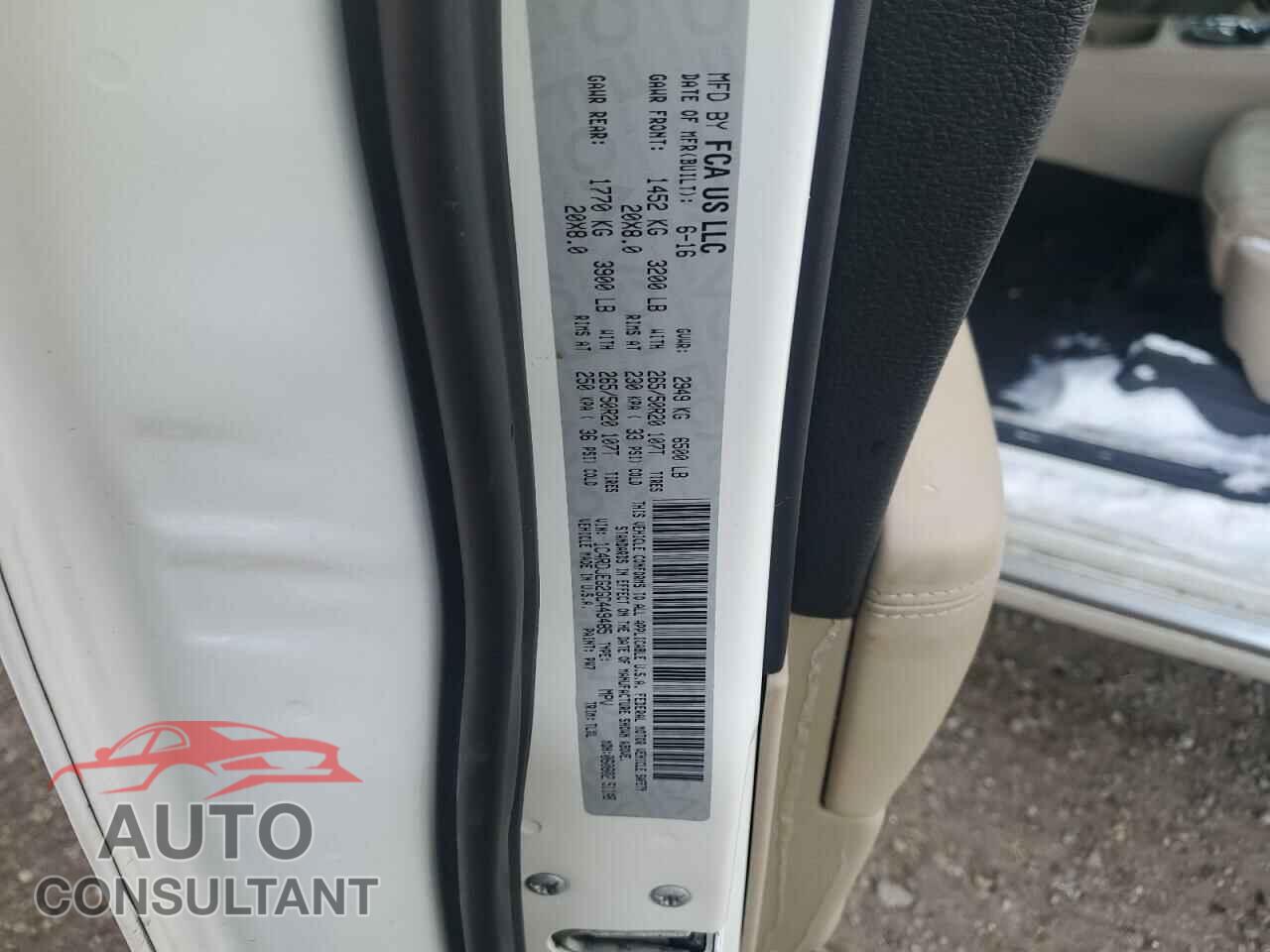 DODGE DURANGO 2016 - 1C4RDJEG2GC449485