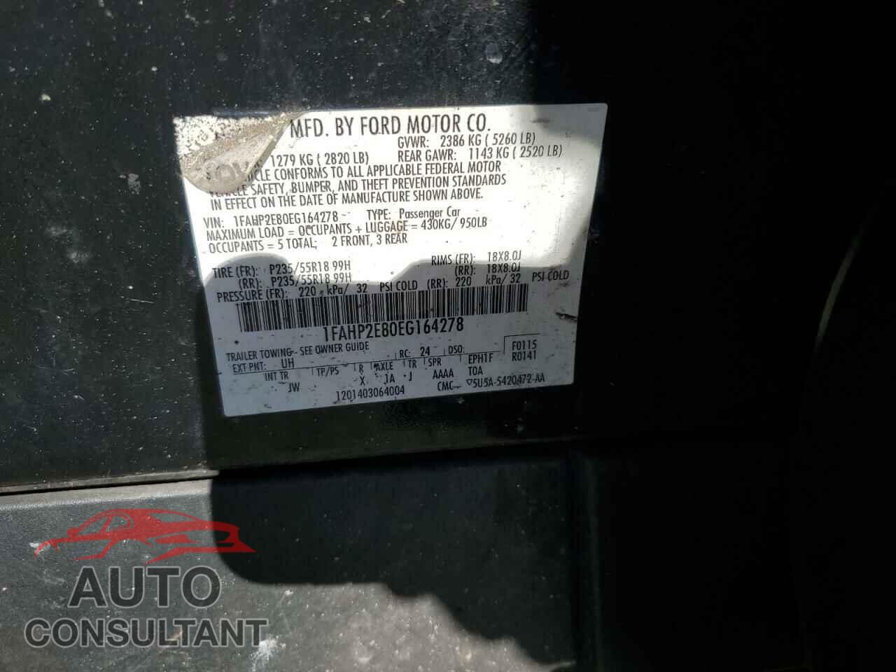 FORD TAURUS 2014 - 1FAHP2E80EG164278