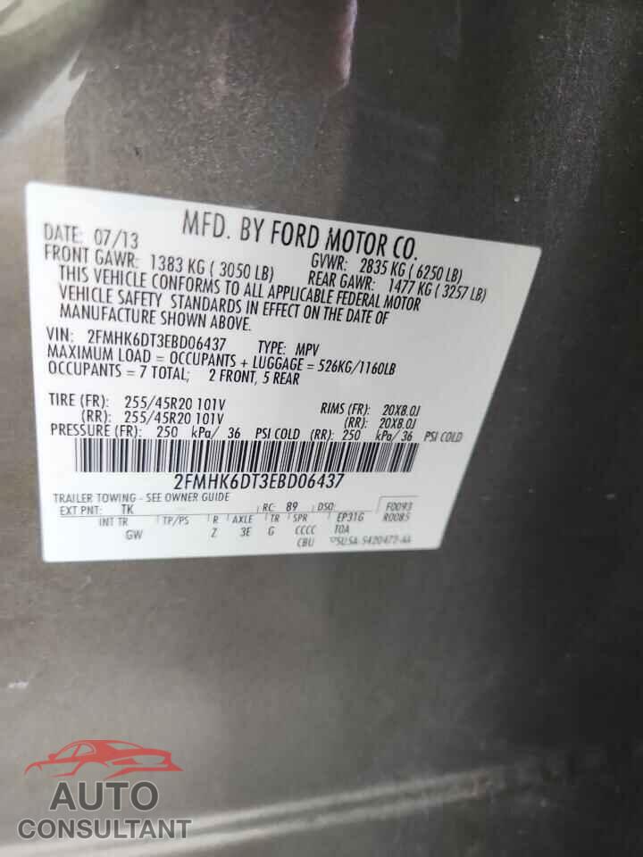 FORD FLEX 2014 - 2FMHK6DT3EBD06437