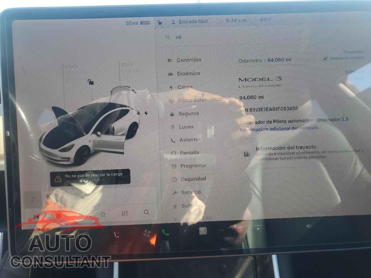 TESLA MODEL 3 2018 - 5YJ3E1EA0JF053855