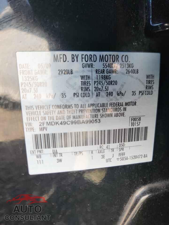 FORD EDGE 2009 - 2FMDK49C99BA99053