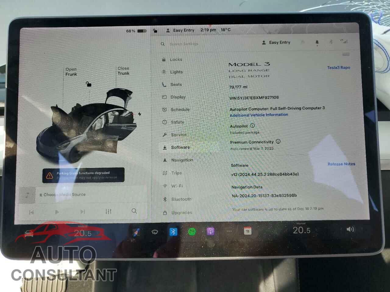 TESLA MODEL 3 2021 - 5YJ3E1EBXMF927108