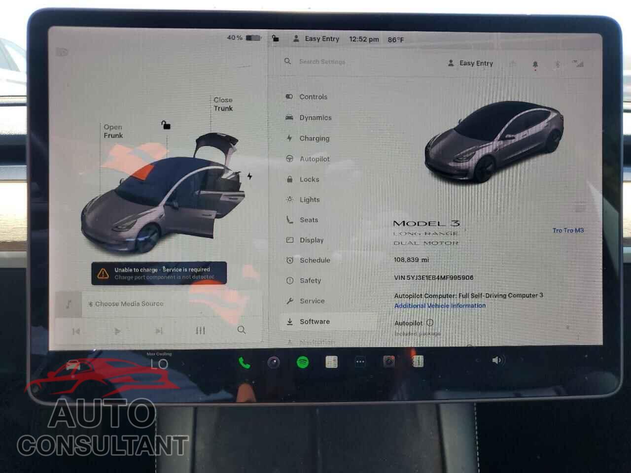 TESLA MODEL 3 2021 - 5YJ3E1EB4MF995906
