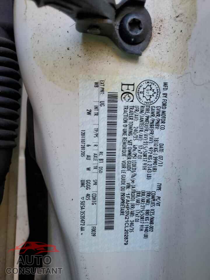 FORD FOCUS 2012 - 1FAHP3N21CL202879