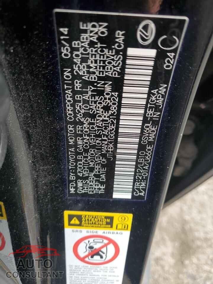 LEXUS ES350 2014 - JTHBK1GG3E2138024