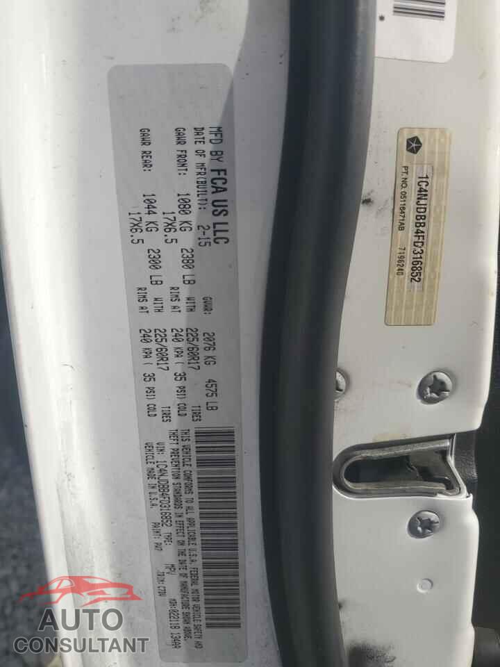 JEEP COMPASS 2015 - 1C4NJDBB4FD316852
