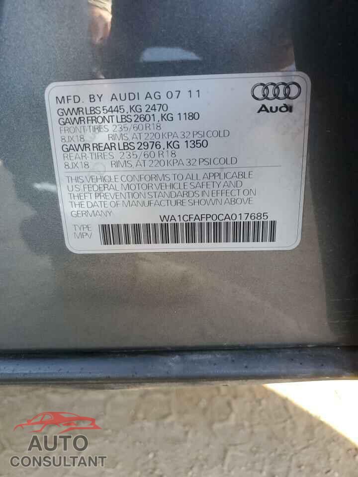 AUDI Q5 2012 - WA1CFAFP0CA017685