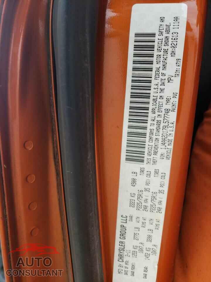 JEEP WRANGLER 2011 - 1J4AA2D17BL577748