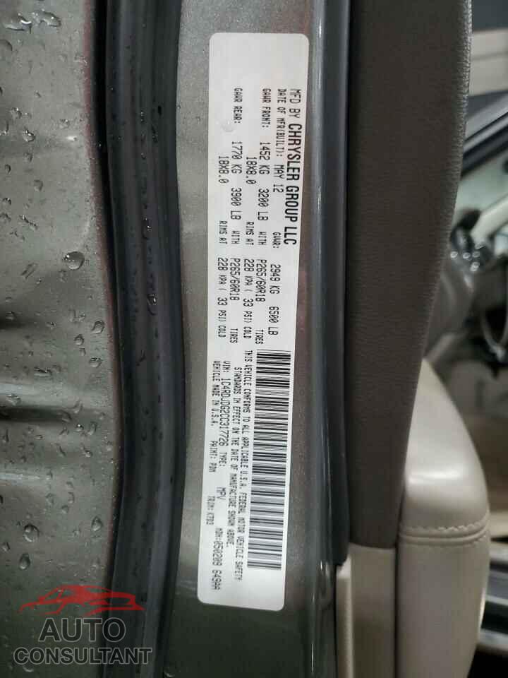 DODGE DURANGO 2012 - 1C4RDJDG2CC317726