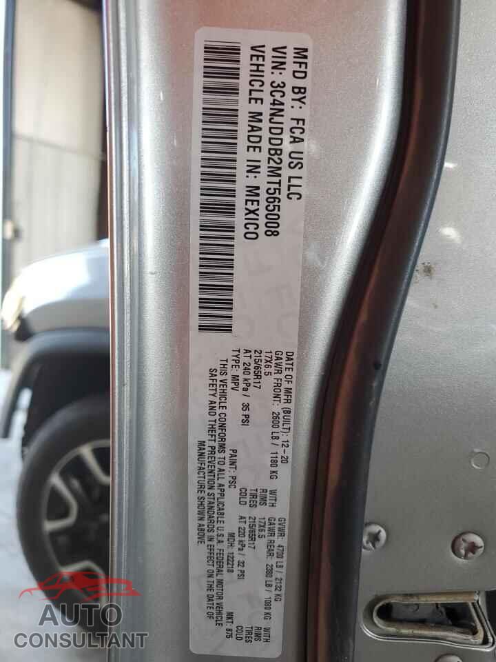 JEEP COMPASS 2021 - 3C4NJDDB2MT565008