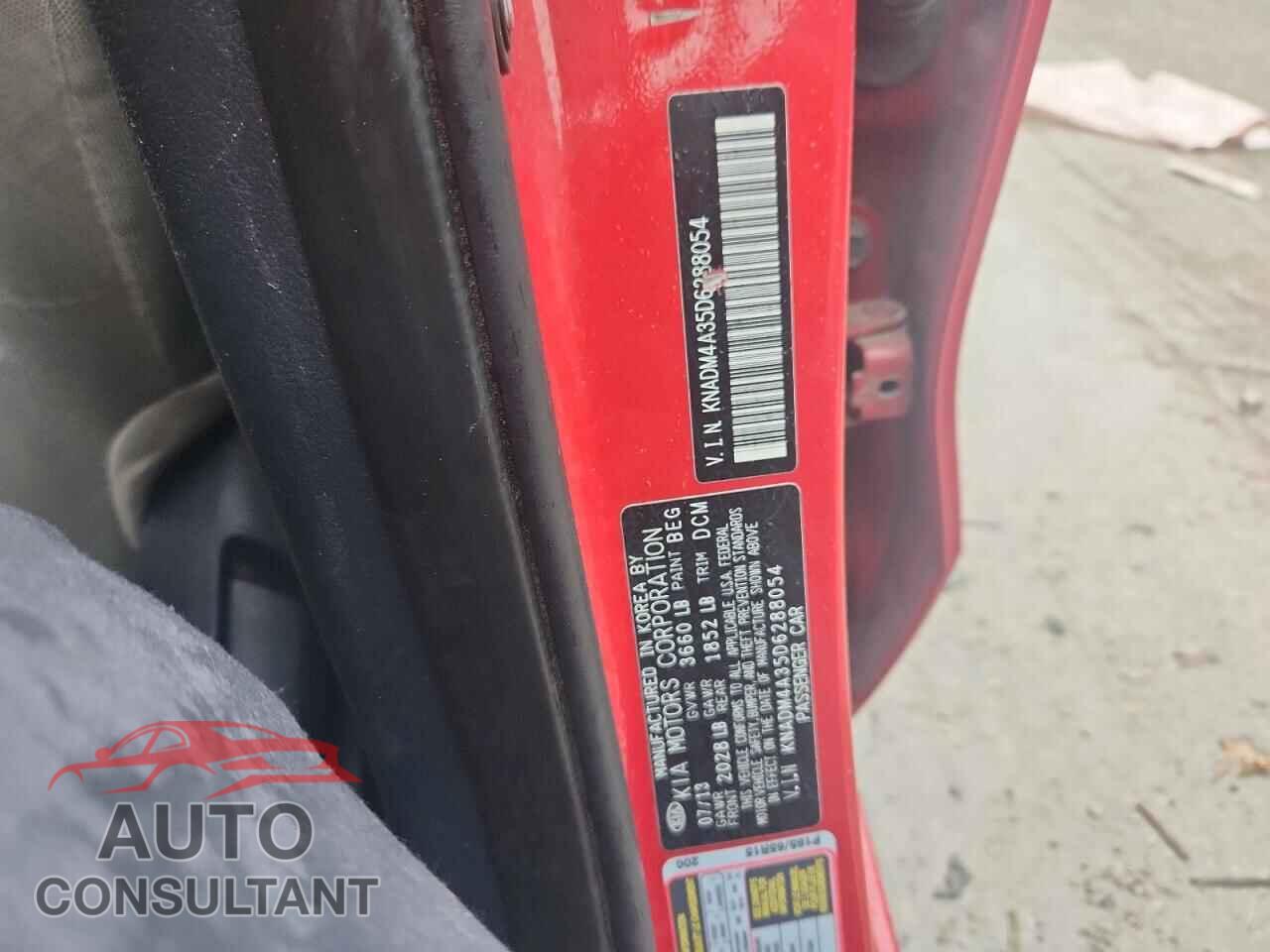KIA RIO 2013 - KNADM4A35D6288054