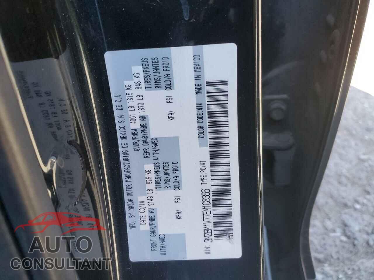MAZDA 3 2014 - 3MZBM1V77EM108366