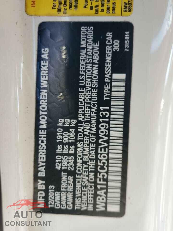 BMW 2 SERIES 2014 - WBA1F5C56EVV99131