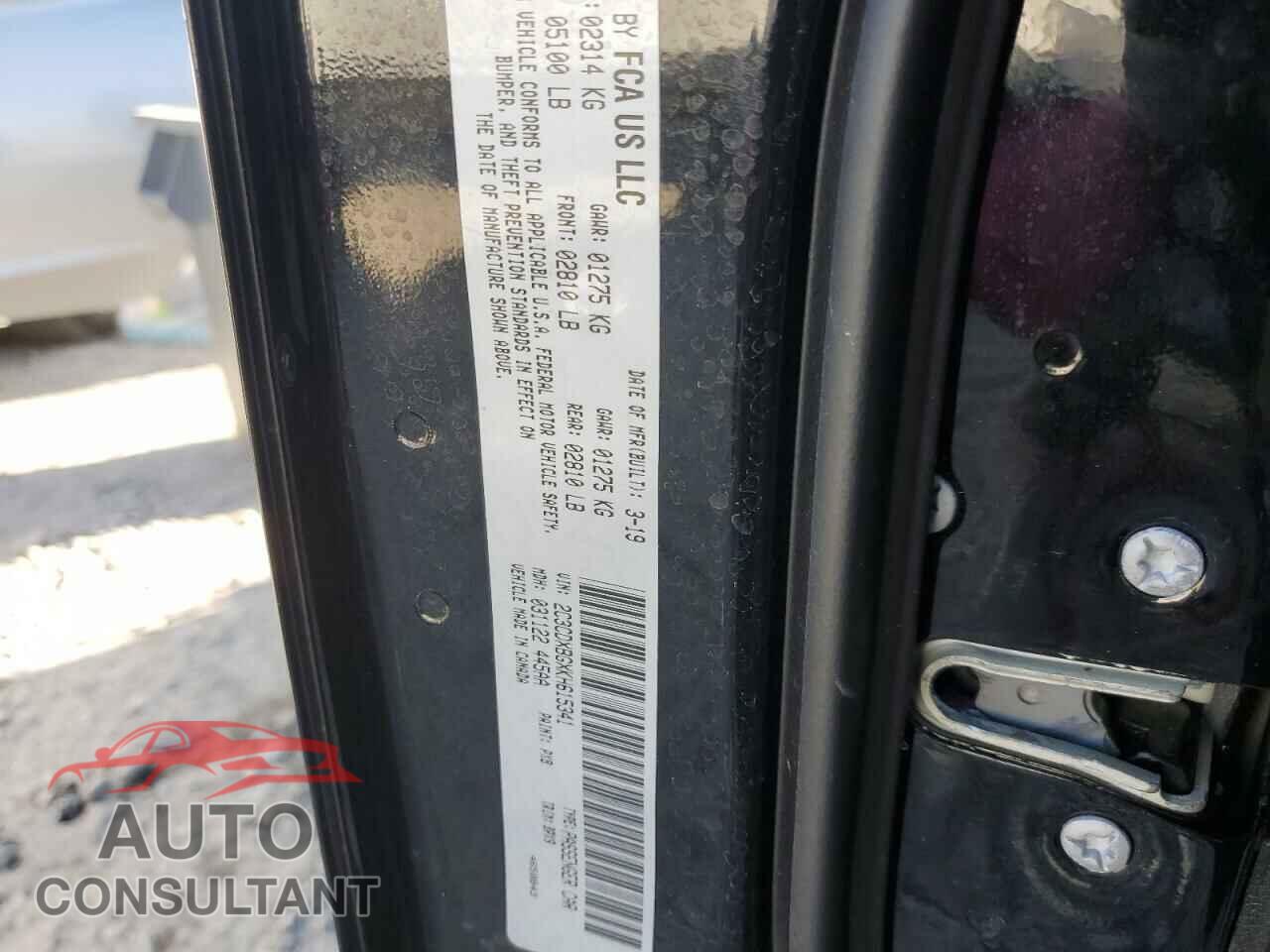 DODGE CHARGER 2019 - 2C3CDXBGXKH615341