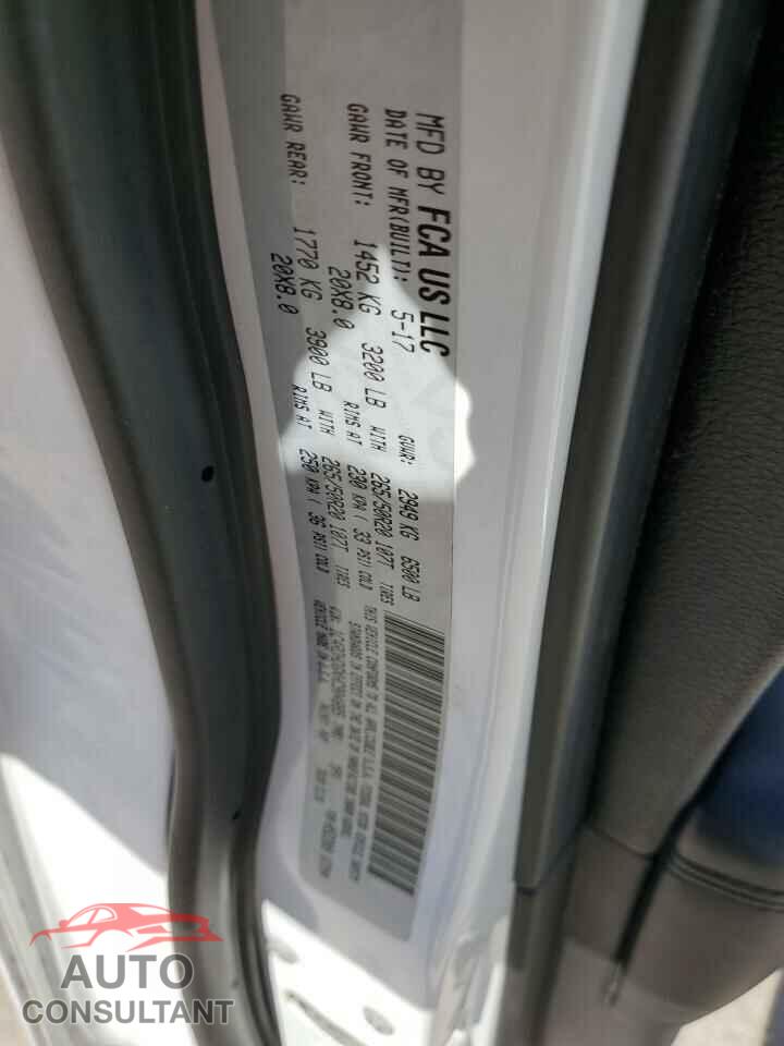 DODGE DURANGO 2017 - 1C4RDHDGXHC904885