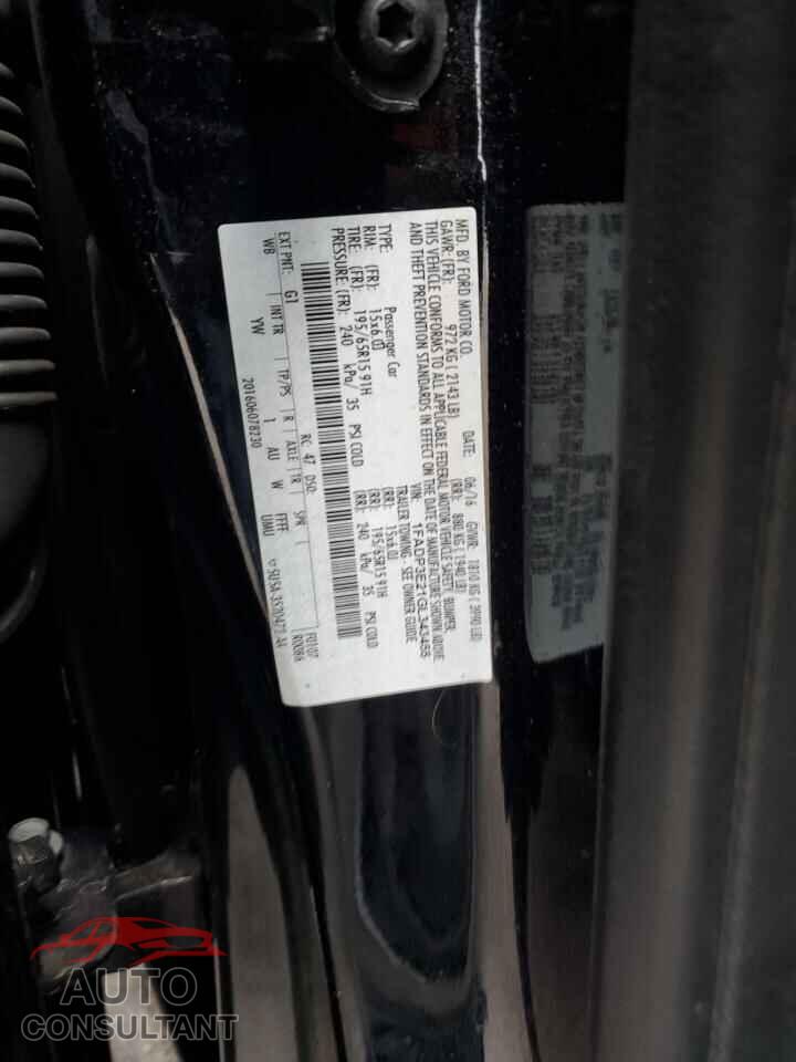 FORD FOCUS 2016 - 1FADP3E21GL343455