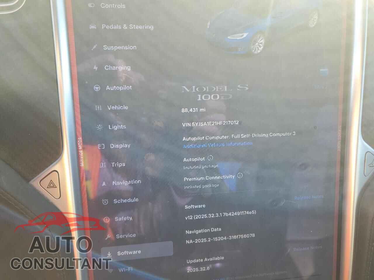 TESLA MODEL S 2017 - 5YJSA1E21HF217012