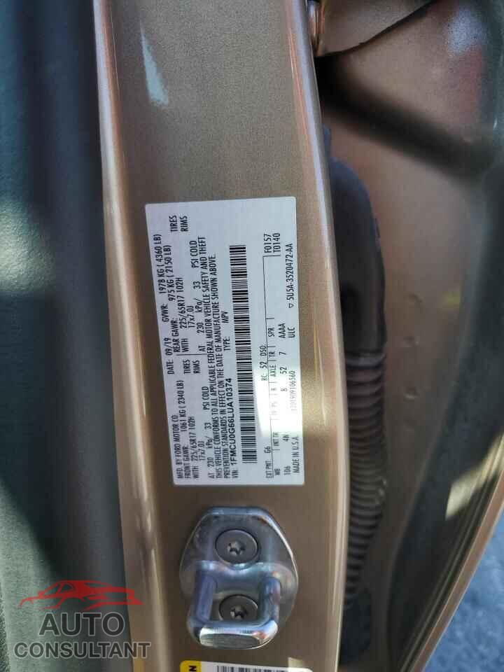 FORD ESCAPE 2020 - 1FMCU0G66LUA10374