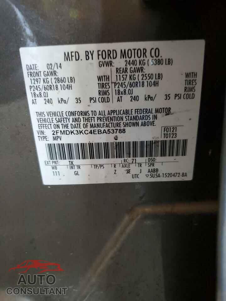 FORD EDGE 2014 - 2FMDK3KC4EBA53788