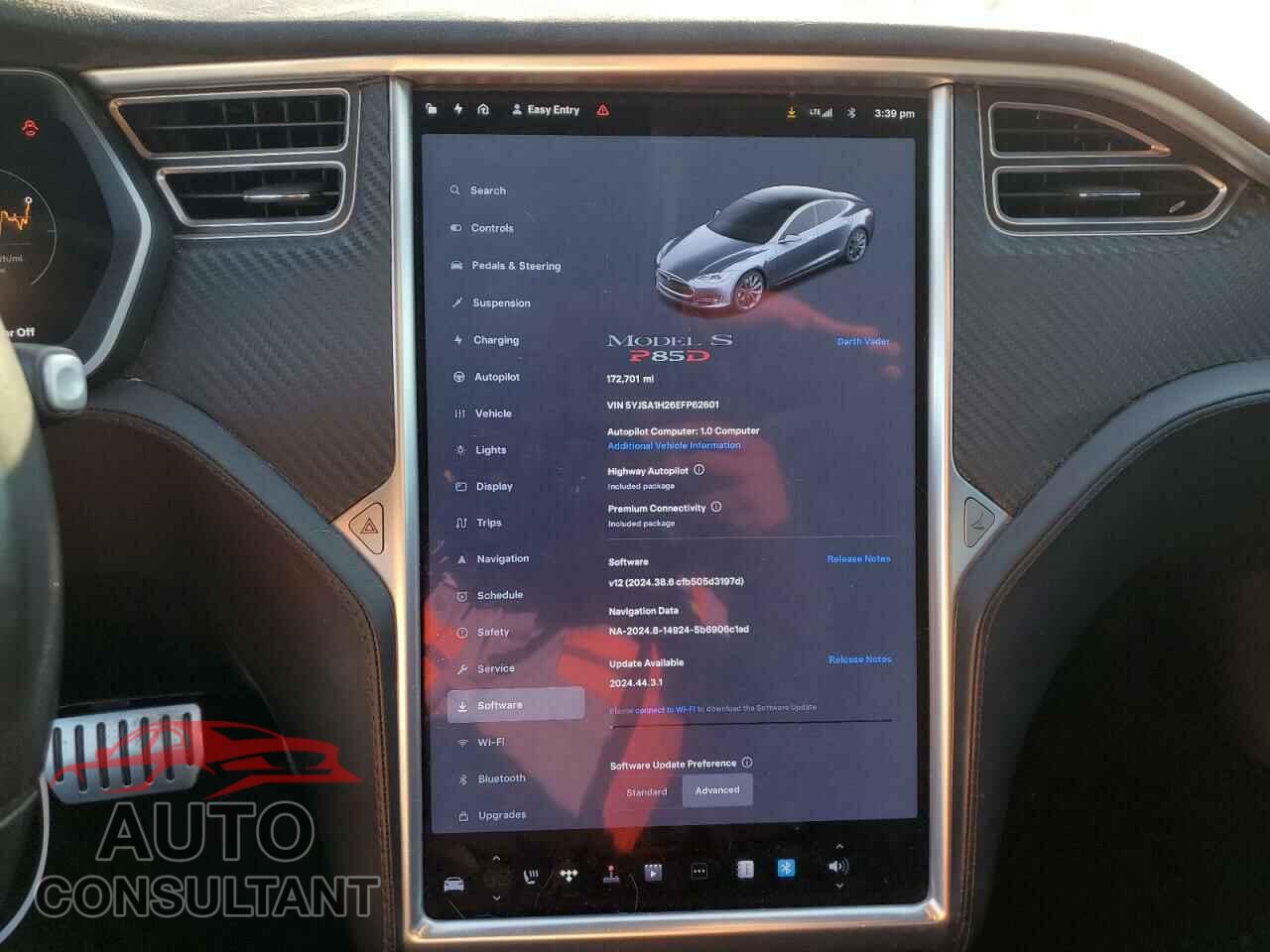 TESLA MODEL S 2014 - 5YJSA1H26EFP62601