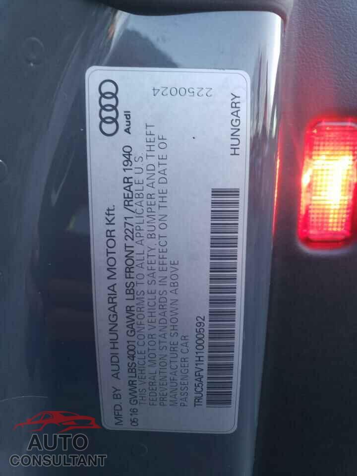 AUDI TT 2017 - TRUC5AFV1H1000592
