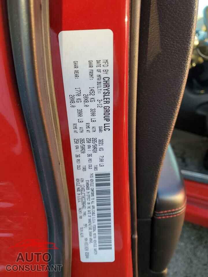 DODGE DURANGO 2012 - 1C4SDJCT0CC286461