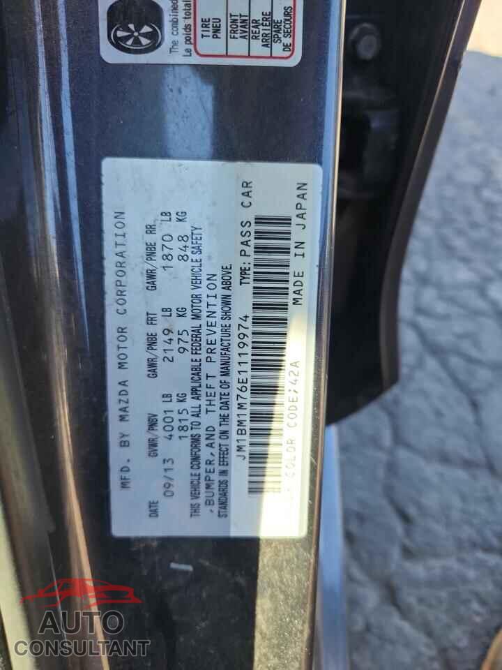 MAZDA 3 2014 - JM1BM1M76E1119974