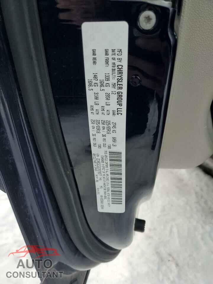 DODGE CARAVAN 2012 - 2C4RDGCG3CR378577