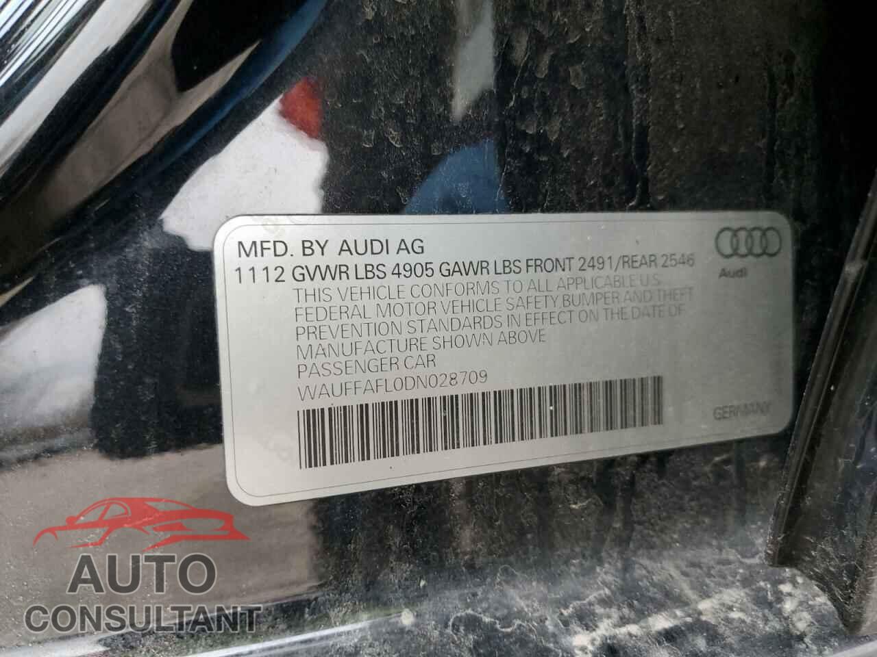 AUDI A4 2013 - WAUFFAFL0DN028709
