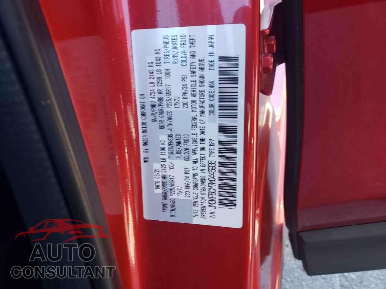 MAZDA CX-5 2021 - JM3KFBCM7M0446936