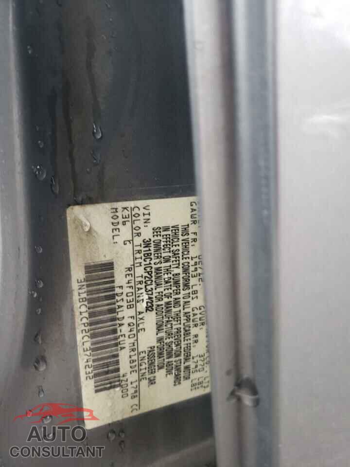 NISSAN VERSA 2012 - 3N1BC1CP2CL374232