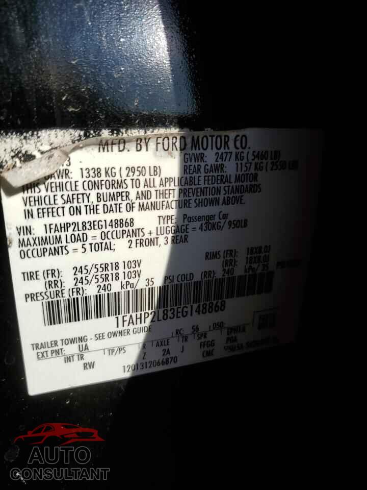 FORD TAURUS 2014 - 1FAHP2L83EG148868
