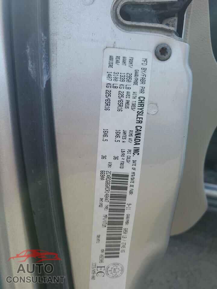 DODGE CARAVAN 2012 - 2C4RDGBG0CR148447