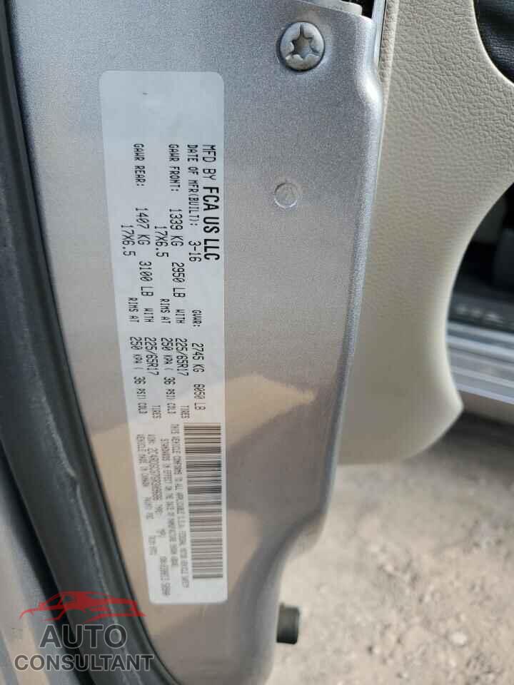 DODGE CARAVAN 2016 - 2C4RDGCG7GR309686