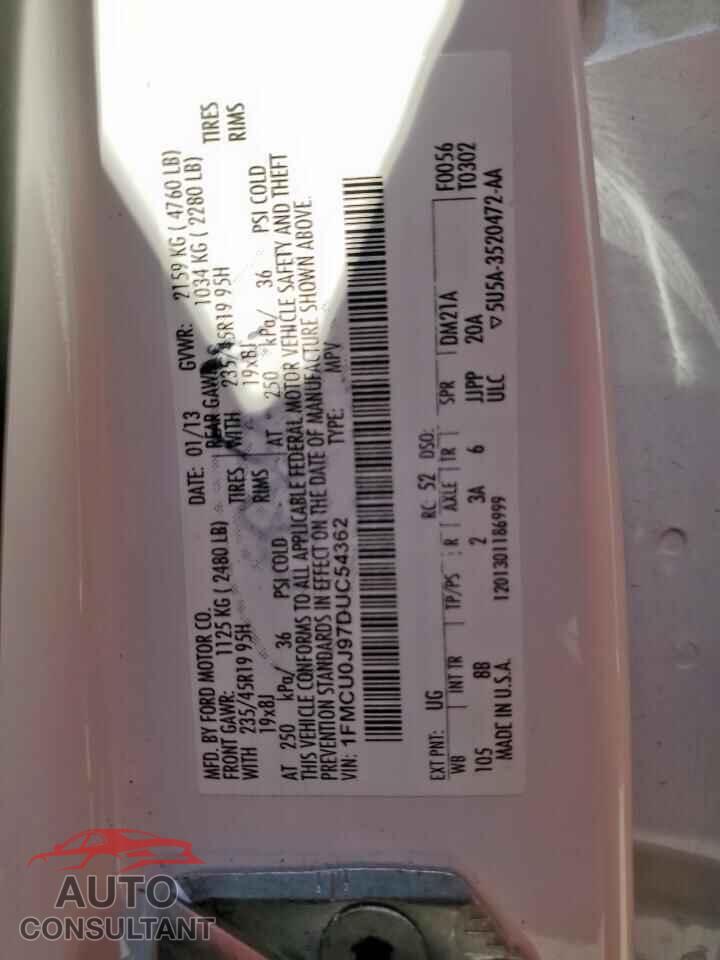 FORD ESCAPE 2013 - 1FMCU0J97DUC54362