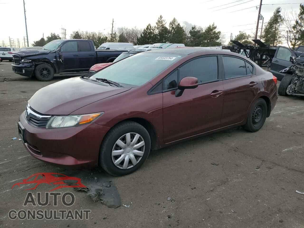 HONDA CIVIC 2012 - 19XFB2F55CE342557