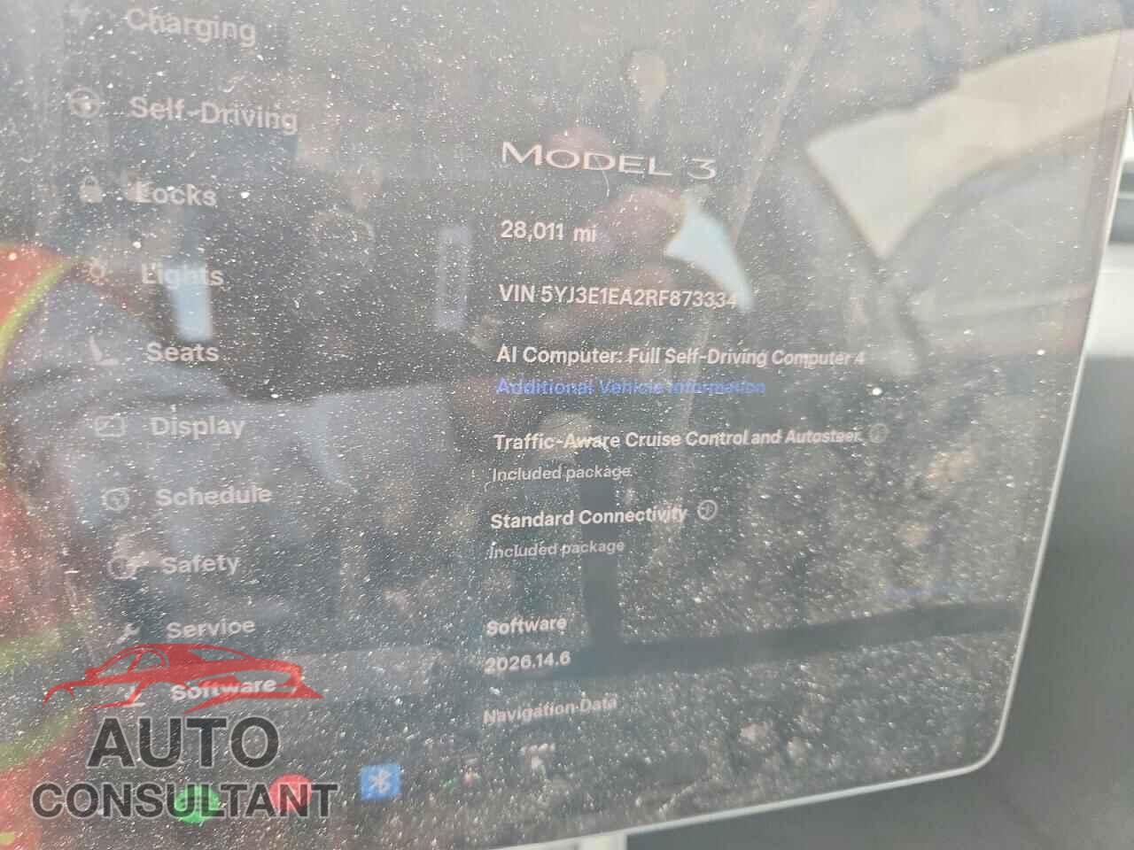TESLA MODEL 3 2024 - 5YJ3E1EA2RF873334
