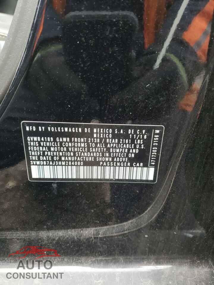 VOLKSWAGEN JETTA 2017 - 3VWDB7AJ3HM284080