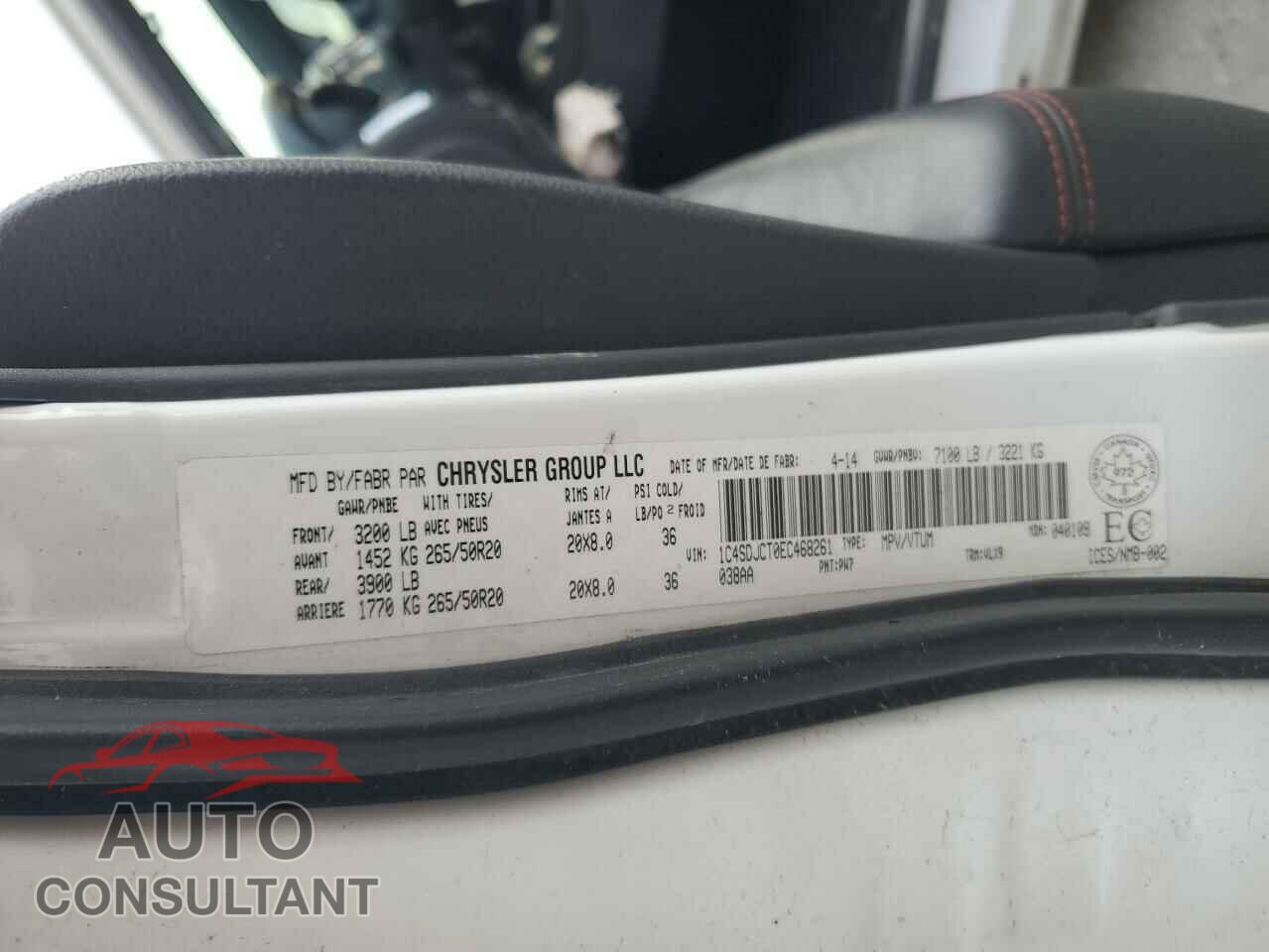 DODGE DURANGO 2014 - 1C4SDJCT0EC468261