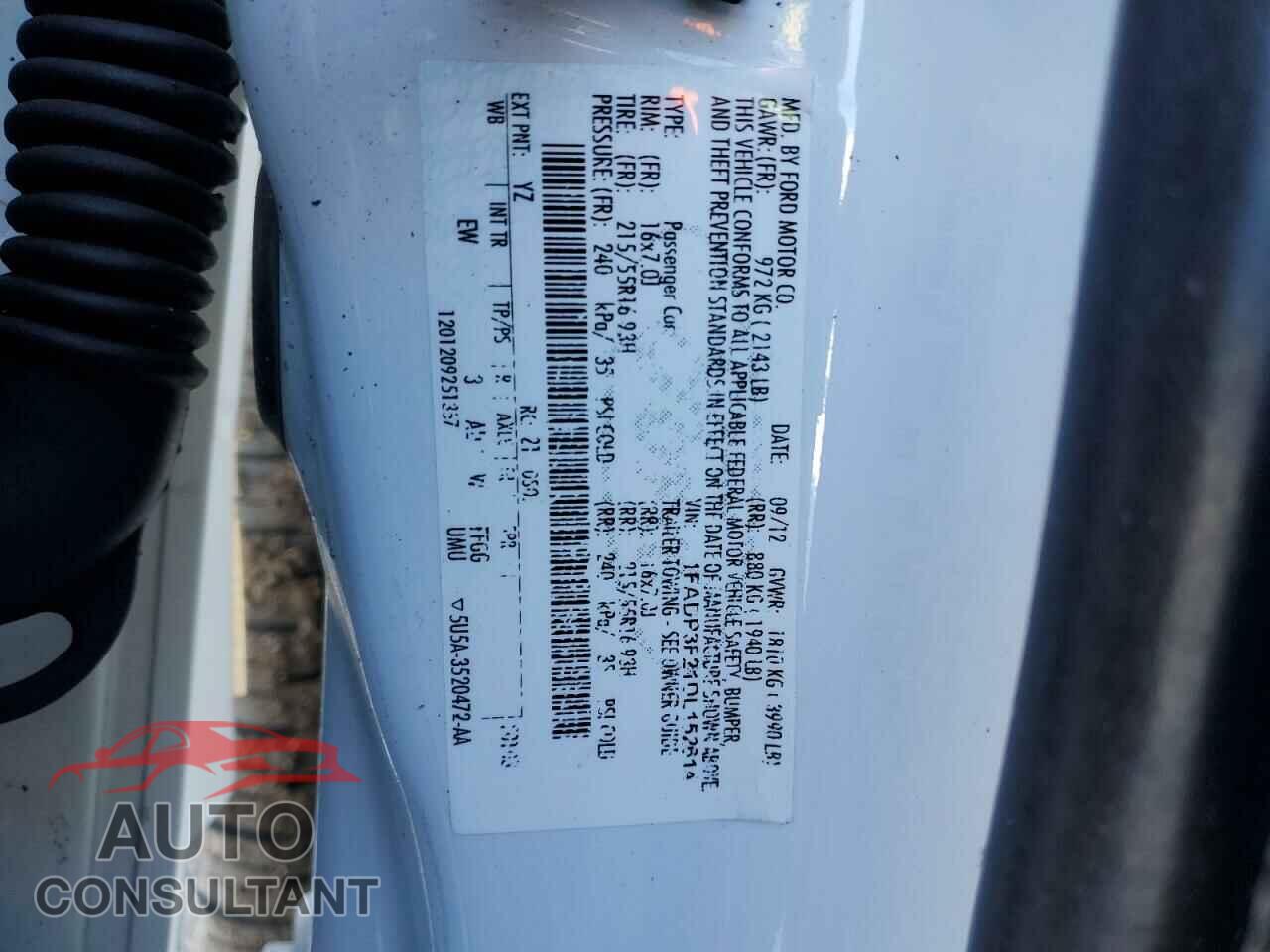 FORD FOCUS 2013 - 1FADP3F21DL152614