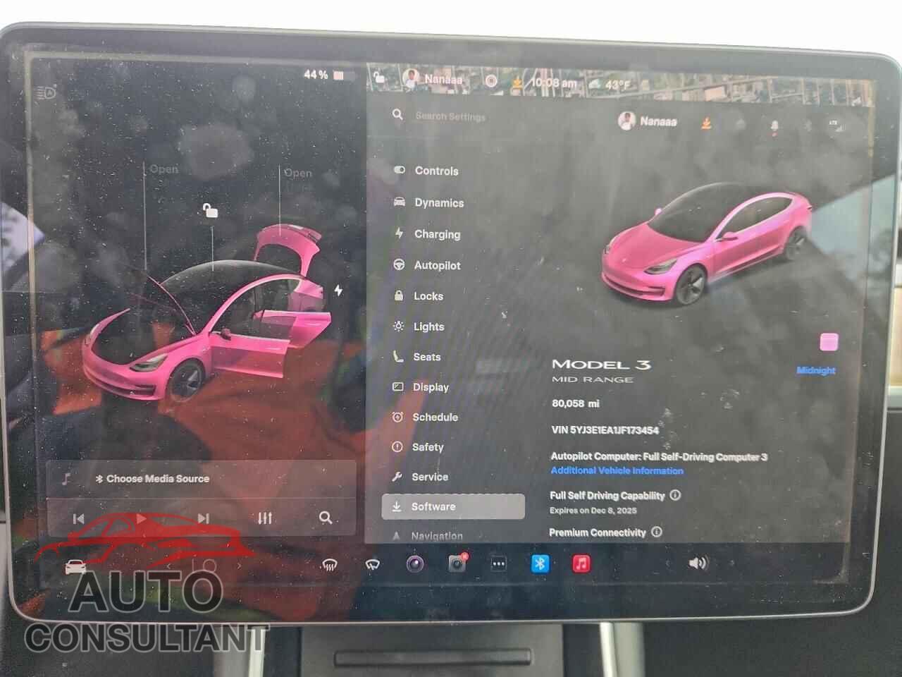TESLA MODEL 3 2018 - 5YJ3E1EA1JF173454