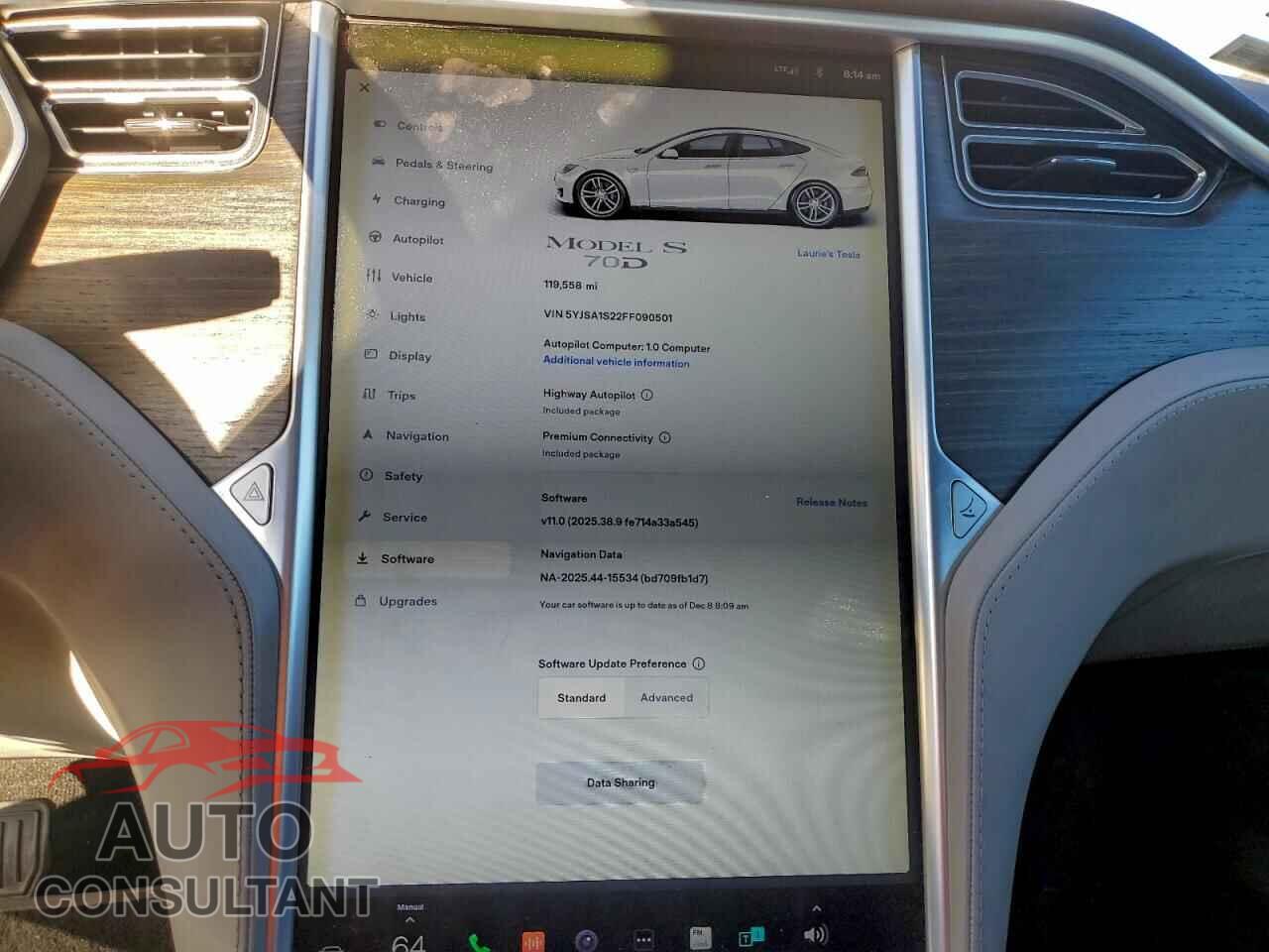 TESLA MODEL S 2015 - 5YJSA1S22FF090501