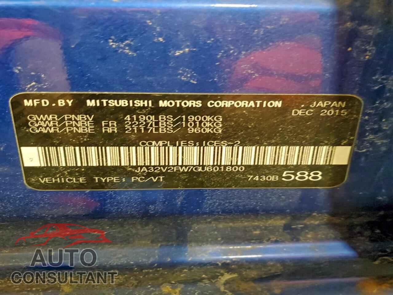 MITSUBISHI LANCER 2016 - JA32V2FW7GU601800
