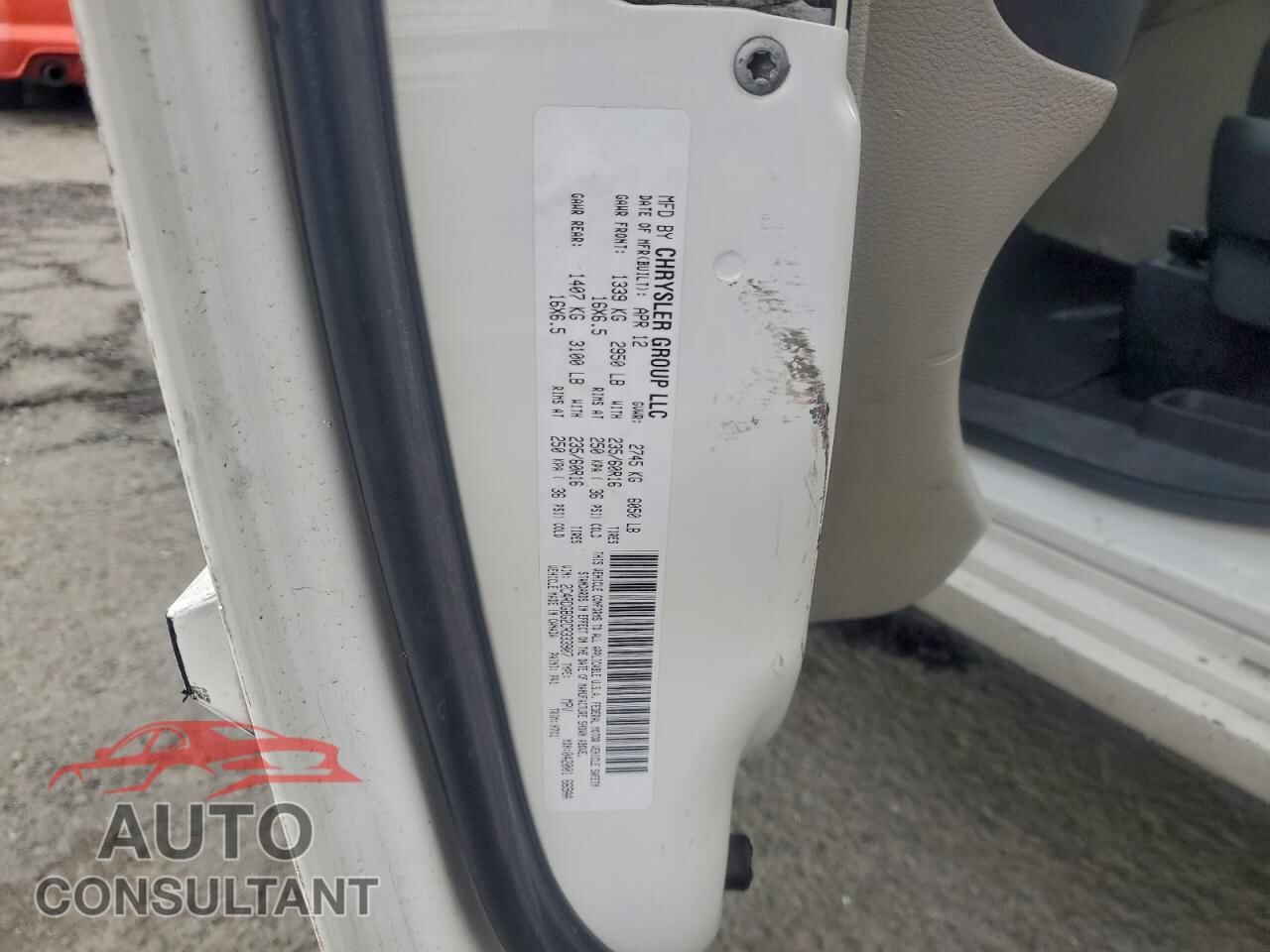 DODGE CARAVAN 2012 - 2C4RDGBG2CR333907